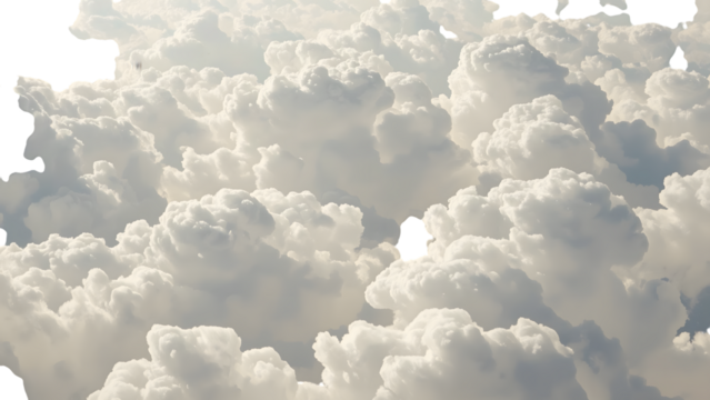 Celestial Cotton: A soft, ethereal formation of fluffy, white cumulus clouds, floating peacefully in the boundless expanse above, bringing a sense of calm and tranquility to the scene.