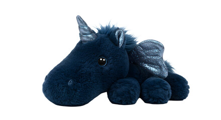 BABY TOYS - Soft plush dragon toy in blue with wings and detailed stitching, perfect for kids and collectors