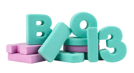 BABY TOYS - Colorful foam numbers and shapes for kids learning and educational activities, perfect for preschool and early childhood education