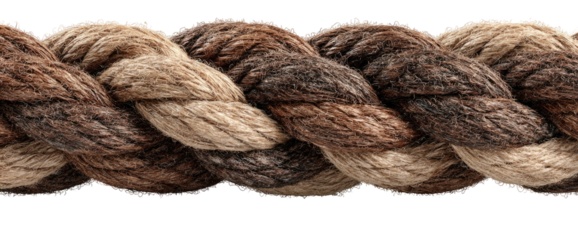 Thick brown braided rope detail on black backdrop, full frame