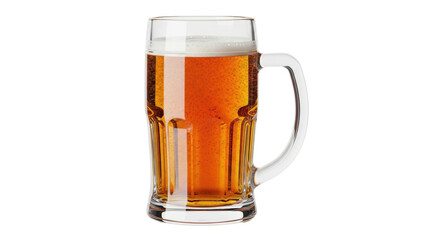 Isolated mug of refreshing beer, lager or ale ready to drink; beverage served in pub