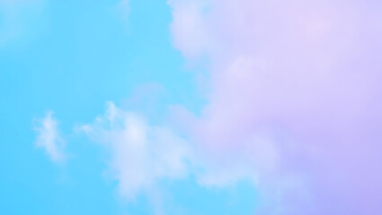 Soft Blue and Lavender Sky with Wispy Clouds Abstract Background graphic design isolated on a transparent background