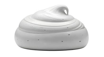 Whipped Beef Tallow Cream Dollop Isolated on White Background, Natural Skincare and Cooking Ingredient
