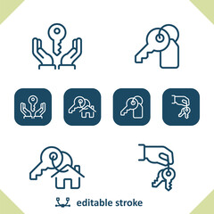 Keys Icons. Key, Real Estate Icon