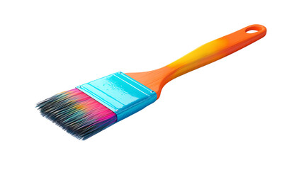 Vibrant Paintbrush for Art and Creativity on Trasnparent Background