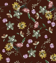 seamless pattern with small flowers
