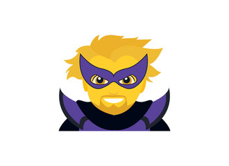 supervillain villain hero costume masked person emoji symbol sign icon vector illustration isolated flat man men male