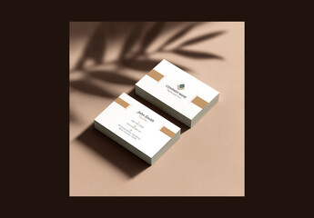 Stack of Editable Business Cards Mockup for Corporate Use.