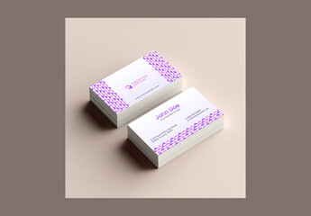Stack of Editable Business Cards Mockup for Corporate Use.