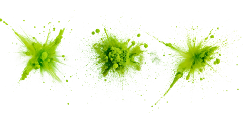 Explosive Matcha Powder: Capturing a vibrant burst of green matcha powder in mid-air, a visual symphony of freshness and dynamism, symbolizing the essence of health and vitality.