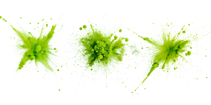 Explosive Matcha Powder: Capturing a vibrant burst of green matcha powder in mid-air, a visual symphony of freshness and dynamism, symbolizing the essence of health and vitality.