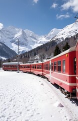 train in the mountains