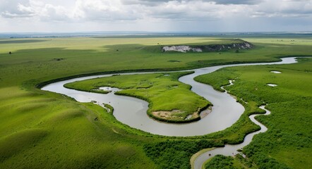 aerial view of golf course