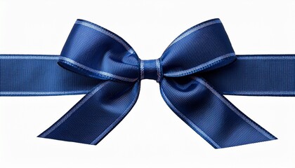 Dark Blue Bow Ribbon Band Satin Navy Stripe Fabric Knot Tied Png Isolated On Transparent Background For Christmas Holiday Gift Box Greeting Card Banner Present Wrap Design Decoration Ornament