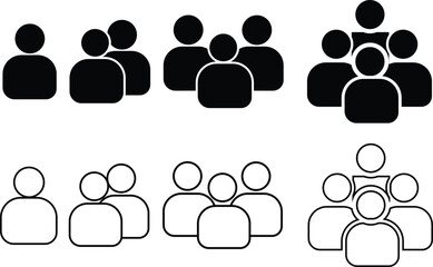 Black silhouette crowd of diverse people symbolizing unity collaboration and human connection in corporate and social contexts