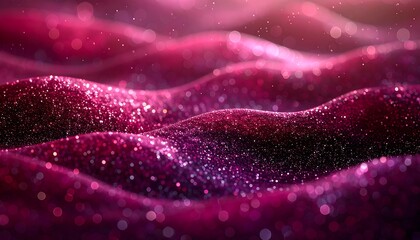 Abstract close-up of glistening, undulating, pink and magenta surfaces