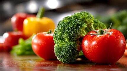 Brightly colored vegetables are spread across the workspace as students engage in hands-on cooking activities, developing their skills and exploring flavors in a lively kitchen workshop