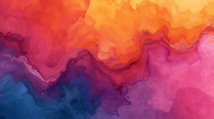 Vibrant Abstract Watercolor Wash Paint Splatter Texture Background