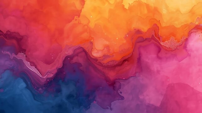 Vibrant Abstract Watercolor Wash Paint Splatter Texture Background