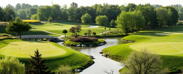 golf course in the morning