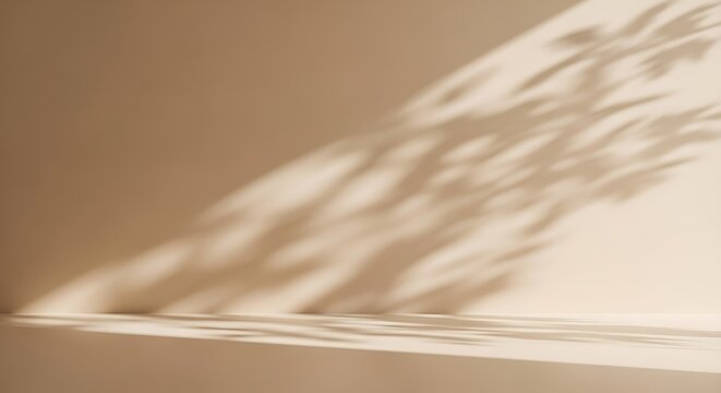 Abstract background with dappled leaf shadows and warm neutral tones, creating a natural ambiance