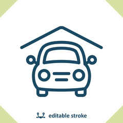 Garage Icon. Car, Vehicle, Auto Repair Shop, Car Park, Parking