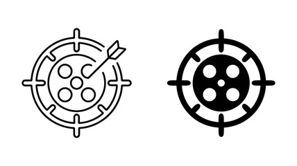 Vector art of target with arrow icon set symbol of aim, goal, focus, accuracy, precision, bullseye, and marksmanship