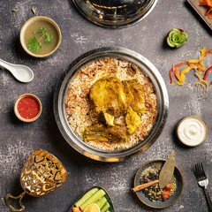 Experience the rich flavors of lamb Mandi, a culinary masterpiece. Perfect for showcasing Middle Eastern culture, dining, and traditional gourmet cuisine. A feast for the senses!