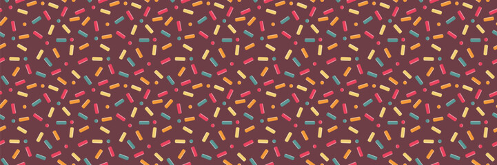 Colorful Sprinkle Seamless Pattern. Vector 