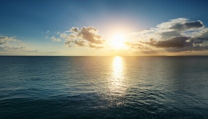 Obraz premium Sun Over Calm Sea
