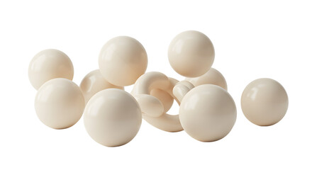 BABY TOYS - White billiard balls isolated on white background with realistic shadows, perfect for pool game or sports design