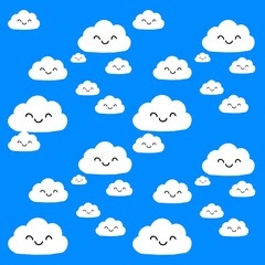Seamless Pattern With Clouds