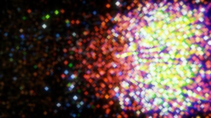 Colorful glittering diamonds creating abstract light background