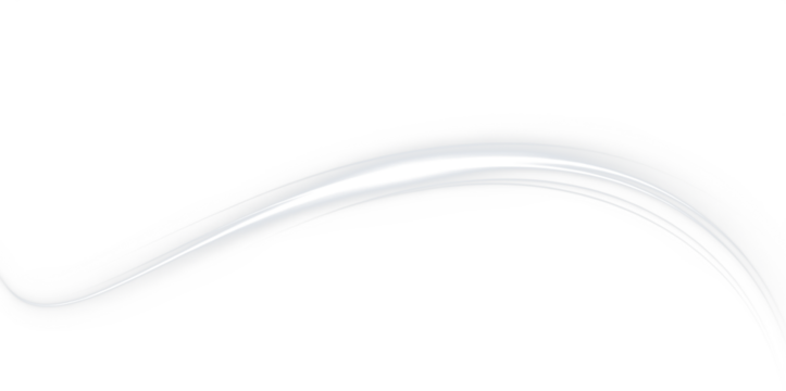 A metallic curved element with a glossy finish on a transparent background, perfect for creative overlays and design projects.