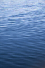 Gentle ripples create calm patterns on a river surface in soft morning light