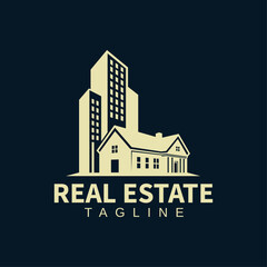 Fototapeta premium Professional Luxury Real Estate Logo with Elements for Realtor and Property Brand Identity 