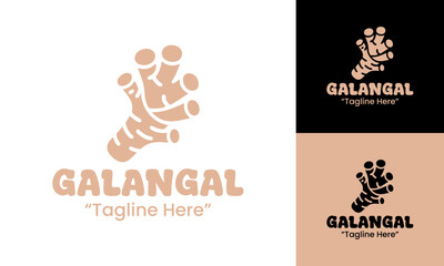 Galangal Root Logo for Organic Culinary Branding