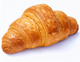 Illustration of a croissant on white background