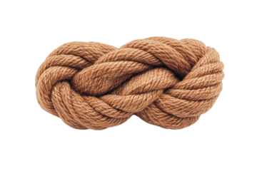Braided rope isolated on transparent background