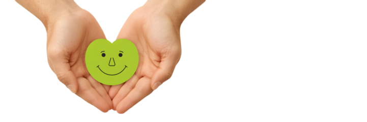 Empathy: Symbol of Kindness: A pair of hands tenderly cradles a symbolic heart, evoking feelings of compassion and care. The gesture represents the values of love and positivity.