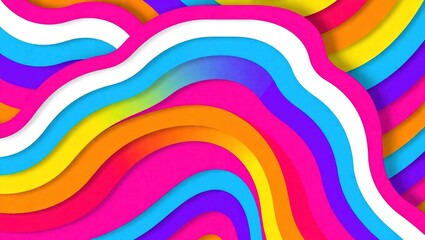 Obraz premium Colorful Abstract Wavy Lines - Vibrant Background Design.