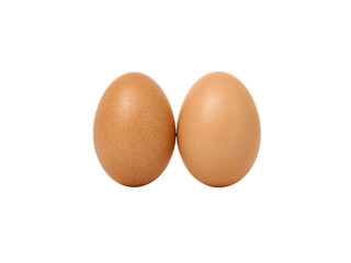 Twin Eggs: Two brown eggs stand side by side, showcasing their simple, natural form, a symbol of potential and new beginnings.