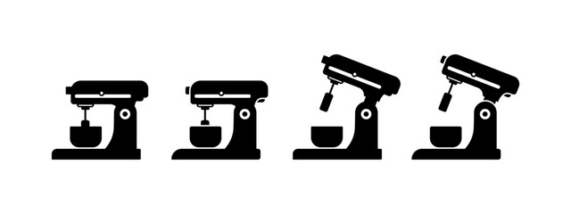 stand mixer icon vector illustration. stand mixer icon in black style.