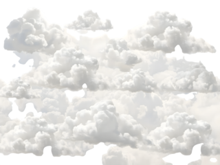 Cloudscape: A serene panorama of puffy clouds against a bright background, showcasing nature's artistry with their soft, billowy forms.