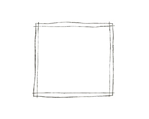 Simple Square Graphic: A minimalist square design, rendered in a sketched style, providing a clean and versatile graphic for various design needs. 