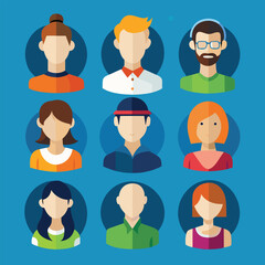 user and people avatar silhouettes.eps