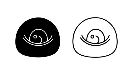 eye outline icon with circular background