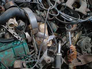 Car parts that are worn out and have been replaced