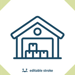 Warehouse Icon. Garage, Building, Storage Unit, Storage Locker, Box