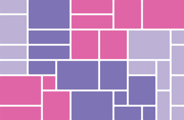 Abstract background with two pink shapes and a white line divider